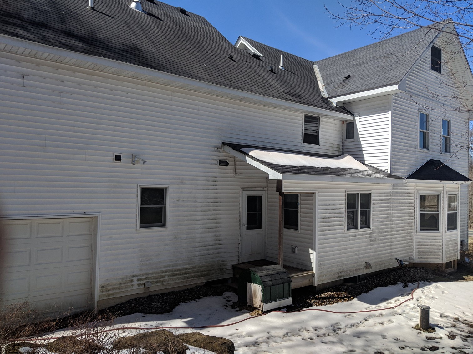 Window cleaning service at a residential home