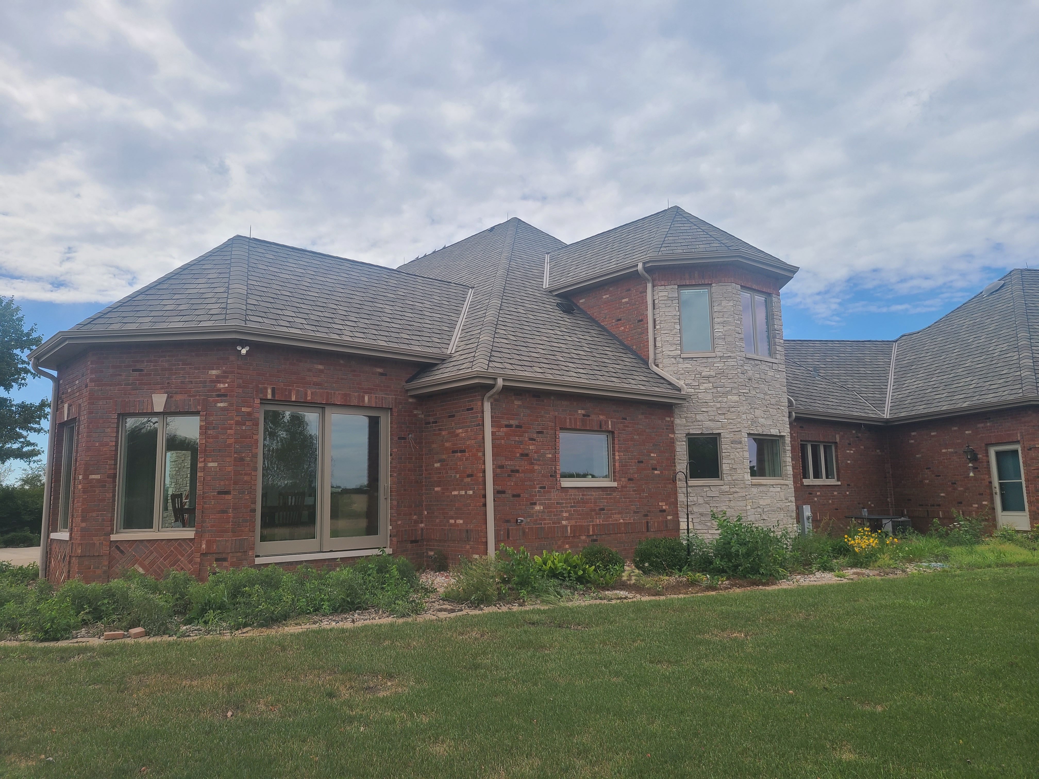 Window cleaning service at a customer property
