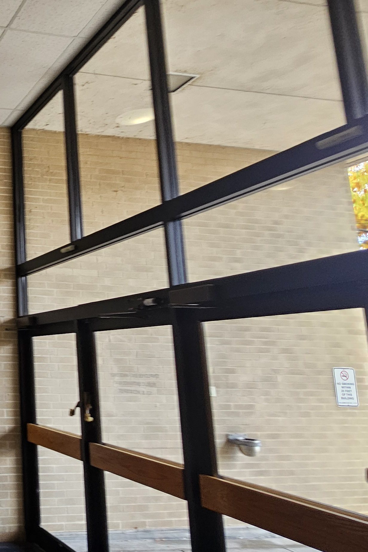 Window cleaning crew member on a job