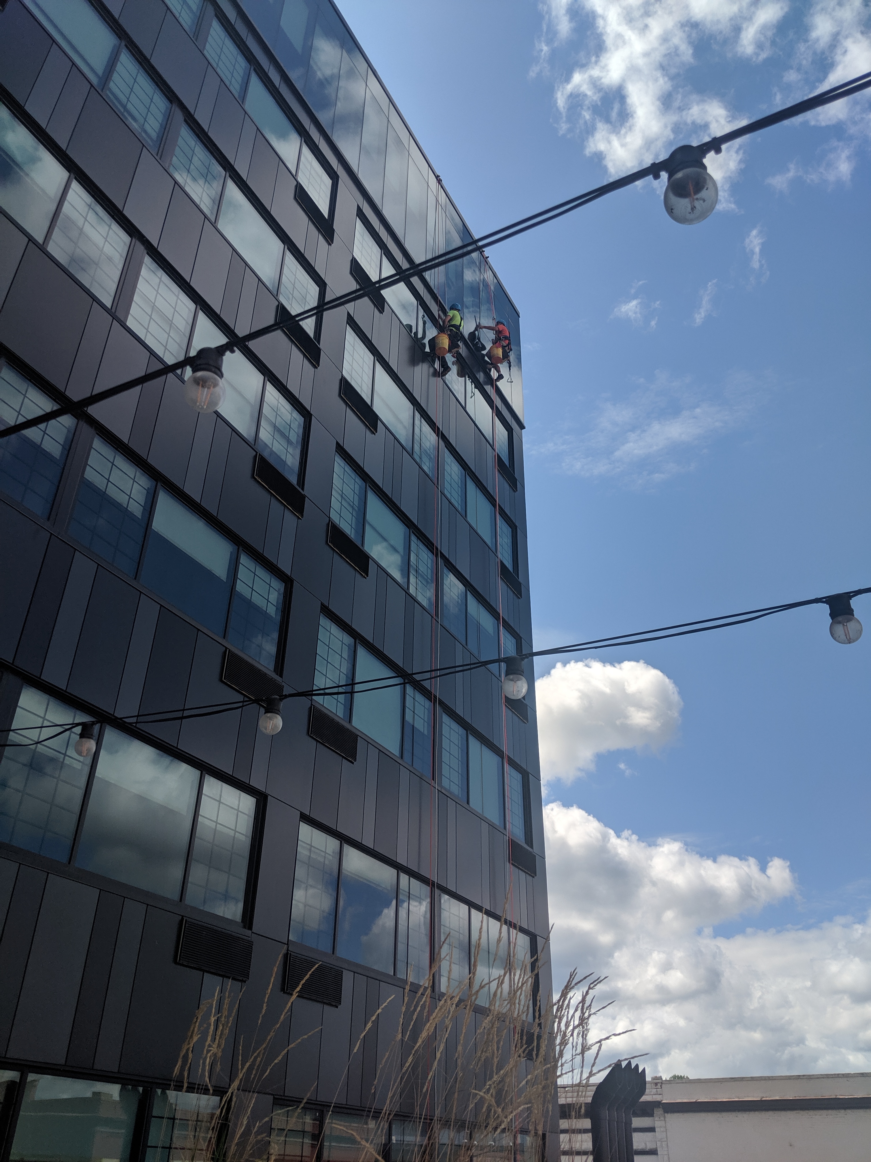 Window cleaning service completed at a customer property